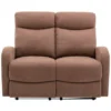 Divano 2 Posti Relax In Tessuto Marrone - EVELYN