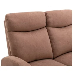 Divano 2 Posti Relax In Tessuto Marrone - EVELYN -Negozio al dettaglio VIDAXL || HOMCOM || Songmics 79946318 3