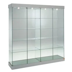 Vetrina Alta Con Luci L182xP46xH188 Cm Cristalli Temperato OF161C3