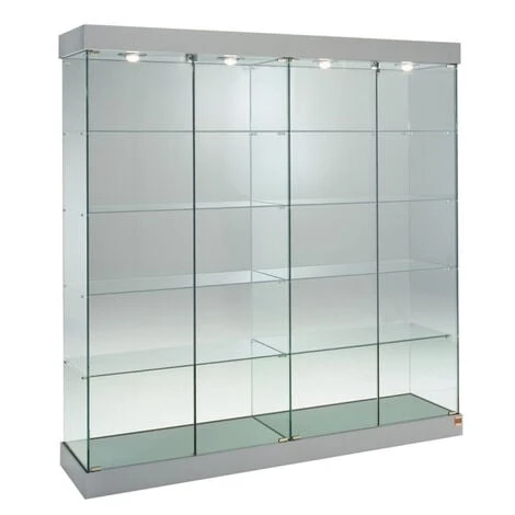 Vetrina Alta Con Luci L182xP46xH188 Cm Cristalli Temperato OF161C3 1 Vetrina Alta Con Luci L182xP46xH188 Cm Cristalli Temperato OF161C3
