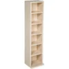 Scaffale Per CD Con 6 Scomparti Per 102 CD 90 X 21 X 20 Cm - Porta Cd, Mobile Porta Cd, Porta Cd Da Parete