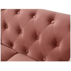 Divano 2 Posti In Velluto Rosa Antico - TURNER -Negozio al dettaglio VIDAXL || HOMCOM || Songmics 80591396 4