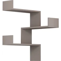 Mensola Scaffale Angolare Da Parete 3 Piani Salvaspazio Tortora 60 X 22 X 90H Cm -Negozio al dettaglio VIDAXL || HOMCOM || Songmics 80592338 3