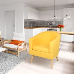 Sedia Poltroncina Di Design Camera Soggiorno Moderna Grigia, Nordic Poltrona Soggiorno O Camera Da Letto -Negozio al dettaglio VIDAXL || HOMCOM || Songmics 80872624 3