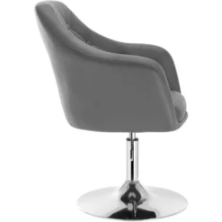 WOLTU Poltroncina Da Bar Sgabello Girevole Camera Da Letto Sedia Imbottita Moderna Grigio -Negozio al dettaglio VIDAXL || HOMCOM || Songmics 80878716 3