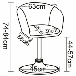 WOLTU Poltroncina Cucina Sgabello Bar Poltrona Girevole Imbottito Moderno Nero -Negozio al dettaglio VIDAXL || HOMCOM || Songmics 80878750 4