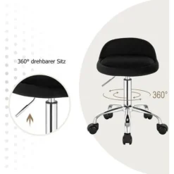 WOLTU Sedia Da Ufficio Ergonomica Scrivania Sedia Da Lavoro Girevole In Velluto Nero -Negozio al dettaglio VIDAXL || HOMCOM || Songmics 80879232 5