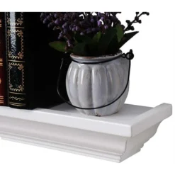 WOLTU Set Di 3 Mensole In Legno Sospesi Da Parete Decorativi Colore Bianco -Negozio al dettaglio VIDAXL || HOMCOM || Songmics 80879353 4