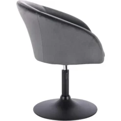 WOLTU Poltroncina Cucina Lounge Sala Pranzo Bar Velluto Girevole Imbottito Sedia Grigio Scuro -Negozio al dettaglio VIDAXL || HOMCOM || Songmics 80879371 3