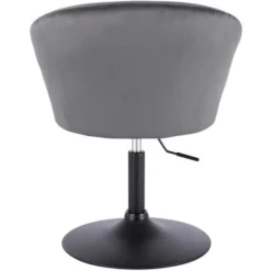 WOLTU Poltroncina Cucina Lounge Sala Pranzo Bar Velluto Girevole Imbottito Sedia Grigio Scuro -Negozio al dettaglio VIDAXL || HOMCOM || Songmics 80879371 4