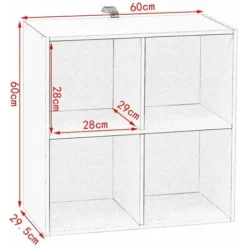 WOLTU Libreria Scaffale Bianca Mensola Di Legno Da Esposizione Per Casa Ufficio 60 Cm -Negozio al dettaglio VIDAXL || HOMCOM || Songmics 80879398 3