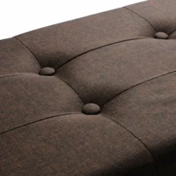 WOLTU Pouf Contenitore Pieghevole Cassapanca Scarpiera Poggiapiedi 110 Cm Marrone -Negozio al dettaglio VIDAXL || HOMCOM || Songmics 80879694 3