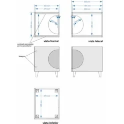 Skraut Home - Tavolino - Toelettatura Per Animali ELLIE - Tavolino Da Notte - Rovere/Bianco - Ingresso Laterale, 1 Porta - Casa Per Cani E Gatti, Per Lettiera - Soggiorno - Bagno -Negozio al dettaglio VIDAXL || HOMCOM || Songmics 80931474 5