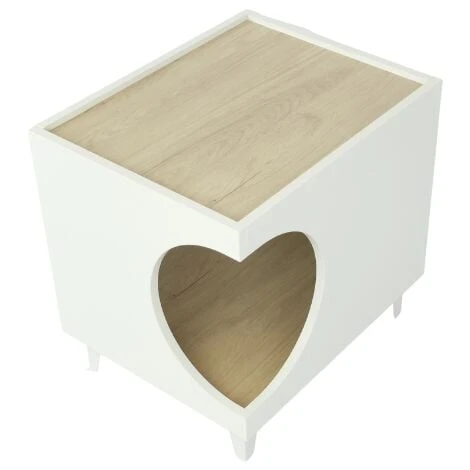 Skraut Home - Tavolino - Toelettatura Per Animali ELLIE - Tavolino Da Notte - Bianco/Rovere - Ingresso Laterale, 1 Porta - Casa Per Cani E Gatti, Per Lettiera - Soggiorno - Bagno 1 Skraut Home - Tavolino - Toelettatura Per Animali ELLIE - Tavolino Da Notte - Bianco/Rovere - Ingresso Laterale, 1 Porta - Casa Per Cani E Gatti, Per Lettiera - Soggiorno - Bagno