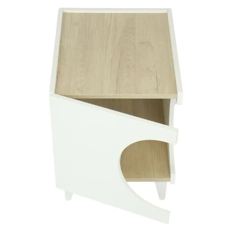 Skraut Home - Tavolino - Toelettatura Per Animali ELLIE - Tavolino Da Notte - Bianco/Rovere - Ingresso Laterale, 1 Porta - Casa Per Cani E Gatti, Per Lettiera - Soggiorno - Bagno 4 Skraut Home - Tavolino - Toelettatura Per Animali ELLIE - Tavolino Da Notte - Bianco/Rovere - Ingresso Laterale, 1 Porta - Casa Per Cani E Gatti, Per Lettiera - Soggiorno - Bagno - immagine 4