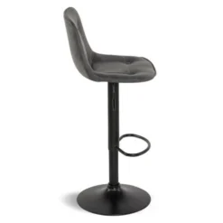 Set Di 4 Sgabelli Da Bar DENVER Grigio Vintage -Negozio al dettaglio VIDAXL || HOMCOM || Songmics 81211827 4