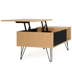 Tavolino NOEMI Con Piano Sollevabile, Legno, Gamba A Perno -Negozio al dettaglio VIDAXL || HOMCOM || Songmics 81211834 3