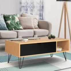 Tavolino NOEMI Con Piano Sollevabile, Legno, Gamba A Perno -Negozio al dettaglio VIDAXL || HOMCOM || Songmics 81211834 5