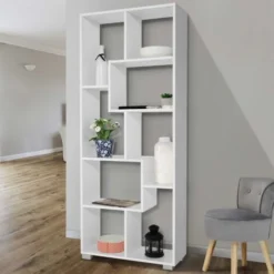 Scaffale A Doppia Posizione TANIA Legno Bianco L 161 Cm -Negozio al dettaglio VIDAXL || HOMCOM || Songmics 81211842 3