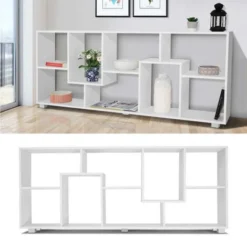 Scaffale A Doppia Posizione TANIA Legno Bianco L 161 Cm -Negozio al dettaglio VIDAXL || HOMCOM || Songmics 81211842 5