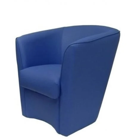 Poltrona A POZZETTO Per Ufficio Casa In Ecopelle AZZURRO 2 Poltrona A POZZETTO Per Ufficio Casa In Ecopelle AZZURRO - immagine 2