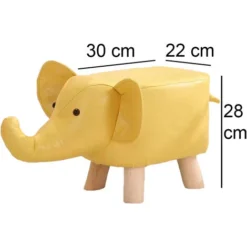 Poggiapiedi Sgabello Basso Forma Elefante Animale Pouf Per Bambini Colore Senape -Negozio al dettaglio VIDAXL || HOMCOM || Songmics 81266250 5