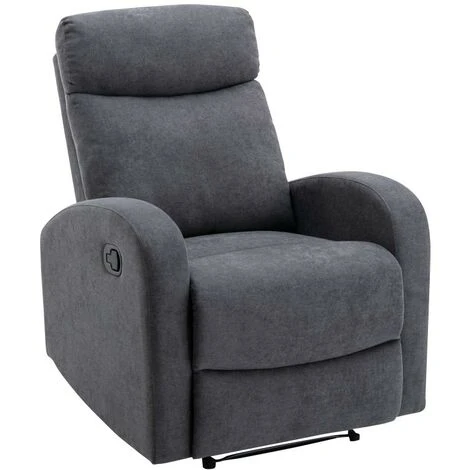 Divano 3 Posti E Poltrona Relax In Tessuto Grigio - EVELYN 3 Divano 3 Posti E Poltrona Relax In Tessuto Grigio - EVELYN - immagine 3