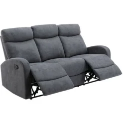 Divano 3 Posti E Poltrona Relax In Tessuto Grigio - EVELYN 8 Divano 3 Posti E Poltrona Relax In Tessuto Grigio - EVELYN -Negozio al dettaglio VIDAXL || HOMCOM || Songmics 81648272 4