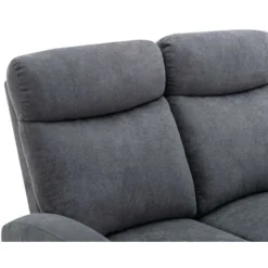 Divano Relax 2 Posti In Tessuto Grigio - EVELYN -Negozio al dettaglio VIDAXL || HOMCOM || Songmics 81648278 4