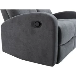 Divano Relax 2 Posti In Tessuto Grigio - EVELYN -Negozio al dettaglio VIDAXL || HOMCOM || Songmics 81648278 5