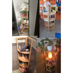 WOLTU Scaffale In Bambù Fioriera Mensola A 4 Ripiani Per Cucina Libreria Bamboo -Negozio al dettaglio VIDAXL || HOMCOM || Songmics 81977542 5