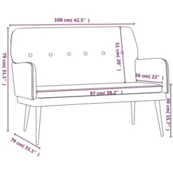 Panca Gialla 108x79x79 Cm In Velluto VidaXL 7 Panca Gialla 108x79x79 Cm In Velluto VidaXL -Negozio al dettaglio VIDAXL || HOMCOM || Songmics 81983454 3