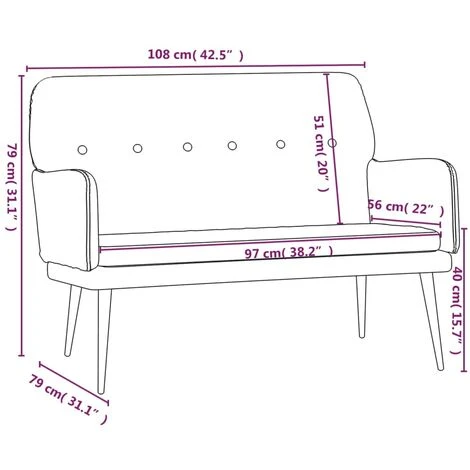 Panca Gialla 108x79x79 Cm In Velluto VidaXL 3 Panca Gialla 108x79x79 Cm In Velluto VidaXL - immagine 3