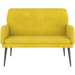Panca Gialla 108x79x79 Cm In Velluto VidaXL 8 Panca Gialla 108x79x79 Cm In Velluto VidaXL -Negozio al dettaglio VIDAXL || HOMCOM || Songmics 81983454 4