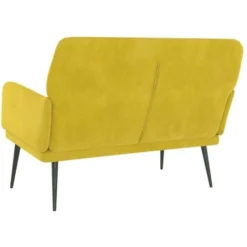 Panca Gialla 108x79x79 Cm In Velluto VidaXL 9 Panca Gialla 108x79x79 Cm In Velluto VidaXL -Negozio al dettaglio VIDAXL || HOMCOM || Songmics 81983454 5