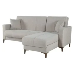 Divano Letto Ad Angolo Aruba In Tessuto Colore Beige Beige -Negozio al dettaglio VIDAXL || HOMCOM || Songmics 82051151 4