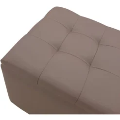 POUFF CONTENITORE IN ECOPELLE TORTORA 45X45X47CM