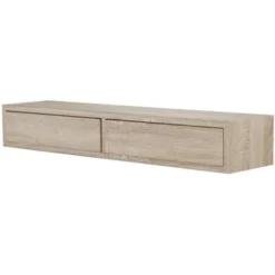 Mensola Con Cassetto Rovere Complemento Arredo Salotto Comodino Sospeso Domino