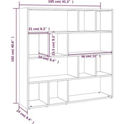 Libreria/Divisorio Bianco 105x24x102 Cm VidaXL -Negozio al dettaglio VIDAXL || HOMCOM || Songmics 82241206 3
