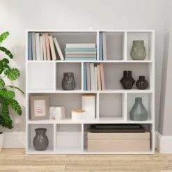 Libreria/Divisorio Bianco 105x24x102 Cm VidaXL -Negozio al dettaglio VIDAXL || HOMCOM || Songmics 82241206 4