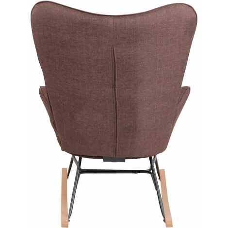 Nova Elegante E Robusta Sedia A Dondolo In Tessuto Imbottita E Trapuntata Vari Colori Colore : MArrone 5 Nova Elegante E Robusta Sedia A Dondolo In Tessuto Imbottita E Trapuntata Vari Colori Colore : MArrone - immagine 5