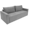 Skraut Home - Divano-letto CLOUD, Grigio Chiaro, Trasformabile In Letto, Credenza Relax E Comfort Al Massimo Con Il Sistema Di Apertura Scorrevole.225x92x92cm