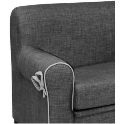 Divano Tosca 2 Posti In Tessuto Grigio -Negozio al dettaglio VIDAXL || HOMCOM || Songmics 82799237 4