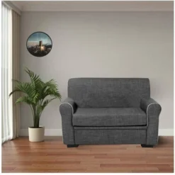 Divano Tosca 2 Posti In Tessuto Grigio -Negozio al dettaglio VIDAXL || HOMCOM || Songmics 82799237 5