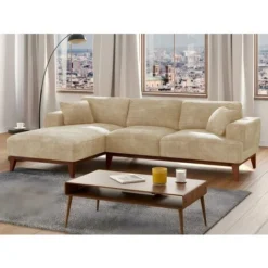 Divano In Tessuto Beige - Angolo A Sinistra - JOSEFA -Negozio al dettaglio VIDAXL || HOMCOM || Songmics 82801698 5