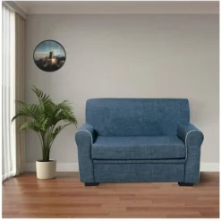 Divano Tosca 2 Posti In Tessuto Blu -Negozio al dettaglio VIDAXL || HOMCOM || Songmics 82802186 3