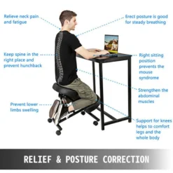 Sedia Ortopedica Sedia Ergonomica Sgabello Poggiaginocchia Meditazione In Nero 7 Sedia Ortopedica Sedia Ergonomica Sgabello Poggiaginocchia Meditazione In Nero -Negozio al dettaglio VIDAXL || HOMCOM || Songmics 82818435 3