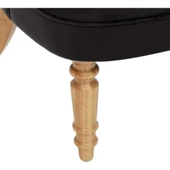 Sedia In Velluto Nero Crapaud - Modello Grande - Atmosphera Créateur D'intérieur -Negozio al dettaglio VIDAXL || HOMCOM || Songmics 83779292 4