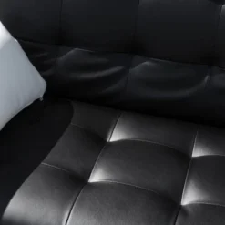 Divano Letto 2 Posti In Similpelle Agata Matrimoniale Pronto Letto Colore: Nero -Negozio al dettaglio VIDAXL || HOMCOM || Songmics 8387451 4