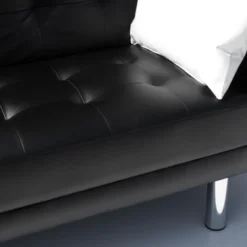 Divano Letto 2 Posti In Similpelle Agata Matrimoniale Pronto Letto Colore: Nero -Negozio al dettaglio VIDAXL || HOMCOM || Songmics 8387451 5